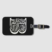 Siberische tijger letter b monogram Bagagelabel (Voorkant (horizontaal))