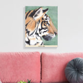 Siberische tijger - Oorspronkelijke Waterverf wand Canvas Afdruk (Insitu (Woonkamer))