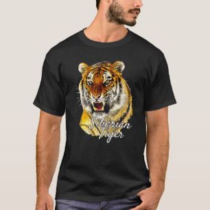 Siberische Tijger Woeste Tijger Gebrul Kattenbezi T-shirt