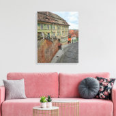 Sibiu bâtiments anciens vue impression de toile (Insitu(Salon))