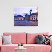 Sibiu bij nacht canvas afdruk (Insitu (Woonkamer))