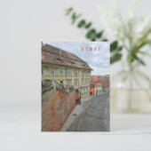 Sibiu vieux bâtiments vue carte postale (Debout devant)