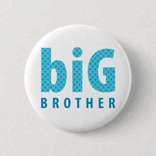 SIBLINGS COLLECTIE - grote broer {blauw} Ronde Button 5,7 Cm