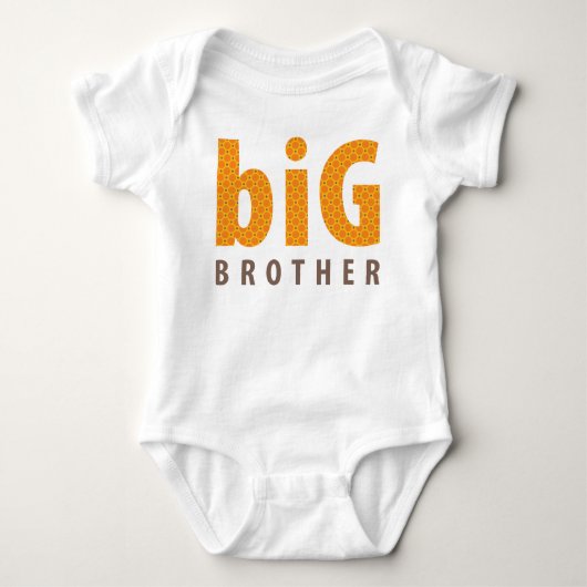 SIBLINGS COLLECTIE - grote broer {oranje} Romper (Voorkant)