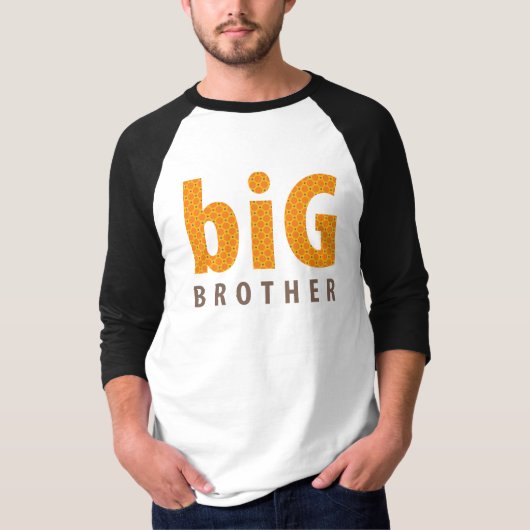 SIBLINGS COLLECTIE - grote broer {oranje} T-shirt (Voorkant)