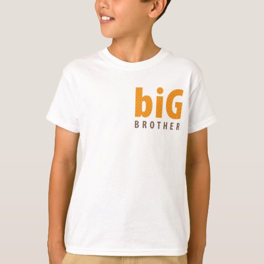SIBLINGS COLLECTIE - grote broer {oranje} T-shirt (Voorkant)