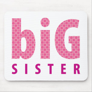 SIBLINGS COLLECTIE - grote zus {roze} Muismat