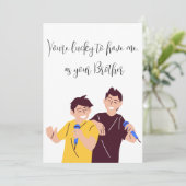 Siblings Day "Je hebt het geluk dat je me hebt" —  Feestdagenkaart (Staand voorkant)