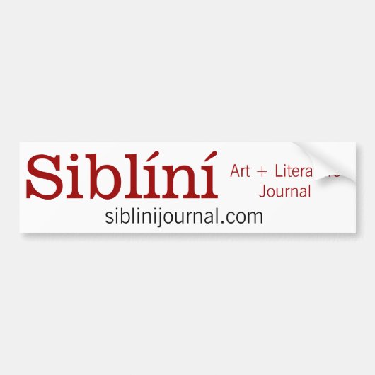 Siblíní Bumpersticker (Voorkant)