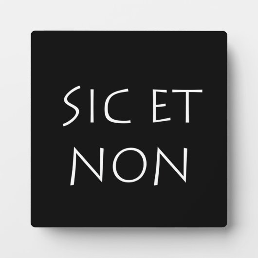 sic et non fotoplaat (Voorkant)