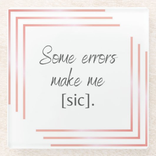 Sic roze Onderzetter (Voorkant)