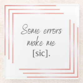 Sic roze Onderzetter Glazen Onderzetter