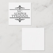 Sic Semper Tyrannis Informatiekaartje (Voorkant / Achterkant)