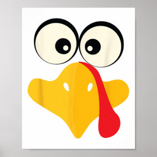 Sic Turkije Gezicht Gelukkig Thanksgiving Diner Gr Poster