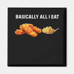 Sically Alles wat ik Eet Kipnuggets Mac N' Cheese Magneet