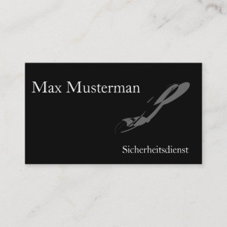 Sicherheitsdienst Visitenkarte Visitekaartje