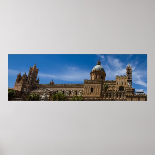 Sicile - affiche de la cathédrale de Palerme (Devant)