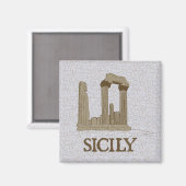 Sicile antique Ruines d'Agrigente Aimant (Recto/Verso)