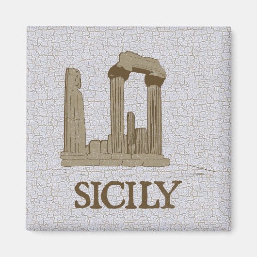 Sicile antique Ruines d'Agrigente Aimant (Devant)