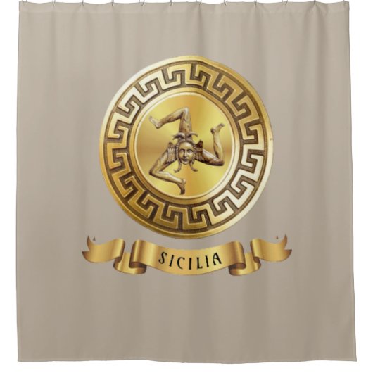 Sicile (avec le symbole Trinacria) Rideau de douch (Devant)