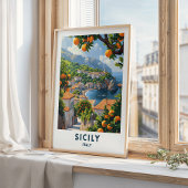 Sicile Italie Travel Imprimer Poster Art Mur Itali