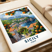 Sicile Italie Travel Imprimer Poster Art Mur Itali