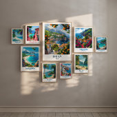 Sicile Italie Travel Imprimer Poster Art Mur Itali