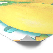 Sicile Italie Trinacria Lemon tuile mur Art Poster (Coin)