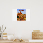 Sicile Piazza Armerina Affiche de voyage (Cuisine)