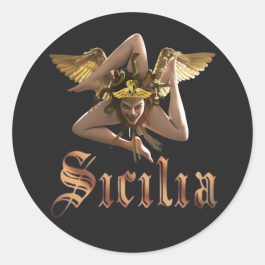 Sicile / Sicilia Triskelion Trinacria STICKER (Devant)