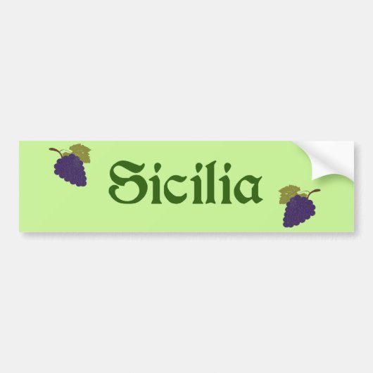 Sicilia Bumpersticker - Siciliaans erfgoed (Voorkant)