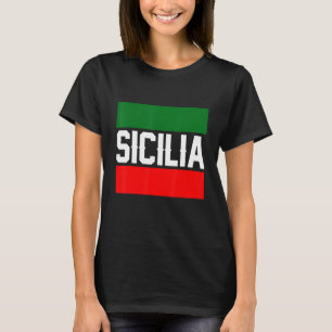 Sicilia Flag Sicilië Palermo Italië 16 T-shirt