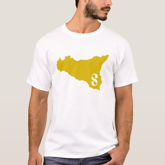 Sicilia gold t-shirt (Voorkant)
