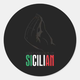 Sicilia Italië Siciliaans Citaat Sicilië Ronde Sticker