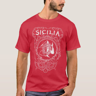 Sicilia Italyrinacria Heraldiek Thuis Trots Famili T-shirt