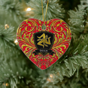 Sicilia Keepomwille Heirloom Heart Keramisch Ornament