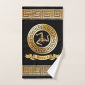 Sicilia (met Trinacria), symbool Doordhanddoekset Bad Handdoek (Handdoek)