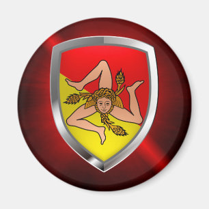 Sicilia Mettalic Emblem Magneet