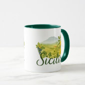 Sicilia Mt.Etna Design Mug Mok (Voorkant rechts)