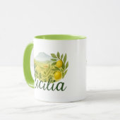 Sicilia Mt.Etna Design Mug Mok (Voorkant links)