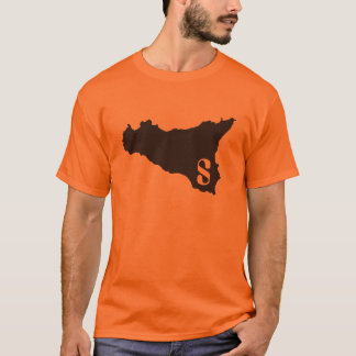 Sicilia oranje en zwart t-shirt