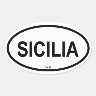 SICILIA OVALE STICKER
