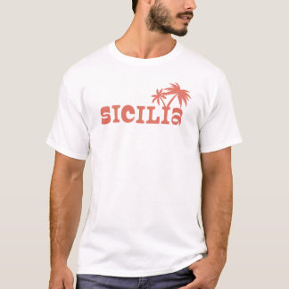 Sicilia Palm Island Zonsondergang T-shirt