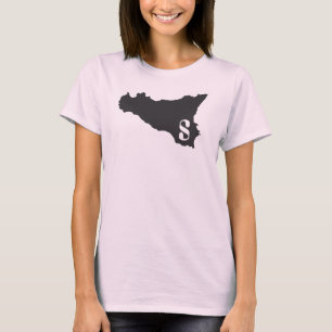Sicilia roze en zwart t-shirt