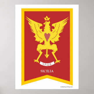 Sicilia Sicile Italie région Poster
