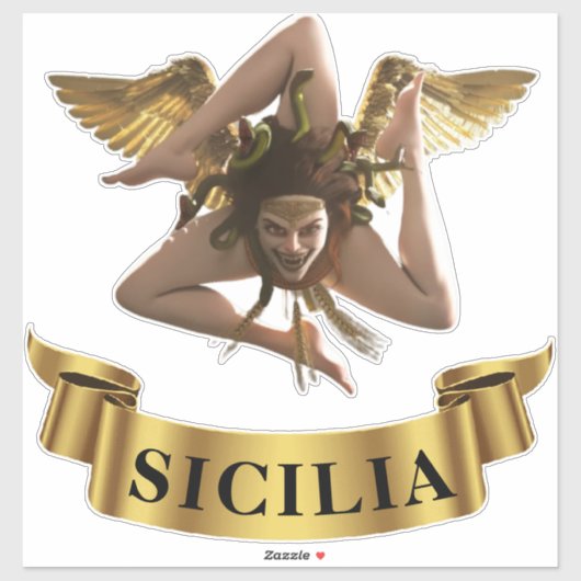 Sicilia Sicile Trinacria Sticker (Feuille)