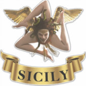 Sicilia Sicile Trinacrie Symbole Autocollant (Devant)