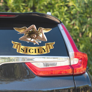 Sicilia Sicile Trinacrie Symbole Autocollant