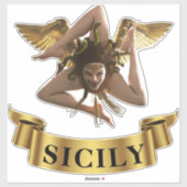 Sicilia Sicilia Sticker symbool Trinacria (Vel)