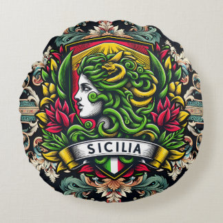 Sicilia Sicilian Design Rond Kussen